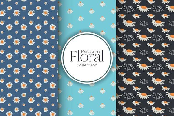 Seamless pattern with camomile illustration