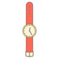 reloj de pulsera en dibujos animados estilo aislado en blanco antecedentes vector