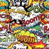 Comics speech bubbles seamless pattern. Vector illustration