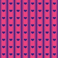 Heart and striped seamless pattern vector
