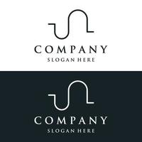 Abstract elements of arch line vector logo, for the construction of doors, windows, buildings and architecture. On a black and white isolated background.
