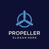 Propeller abstract logo template design of airplane, windmill, fan.Logo for aviation,company,brand,industry. With a modern concept. vector