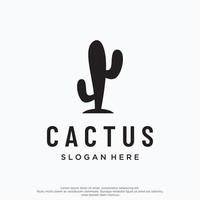 Vintage natural cactus tree plant Logo Template Design, desert plant with editable vector illustration.