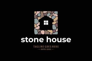 stone house logo vector icon illustration