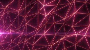 Abstract red lines and triangles glowing high tech digital energy abstract background. Video 4k, 60 fps