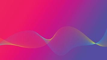 Abstract design wavy line art background with blue to red gradation vector