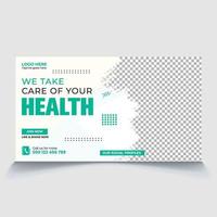 A poster for a Medical health service web page banner or video thumbnail design vector