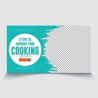 5 tips to improve your cooking online live class video thumbnail vector design art