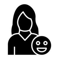 Happy Woman Icon Style vector