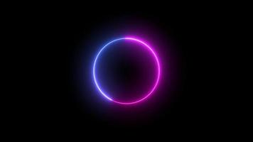 Licht glühend Neon- Kreise abstrakt Hintergrund video