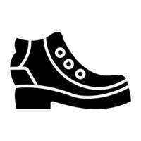 estilo de icono de botas vector