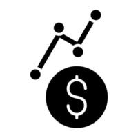 Money Growth Icon Style vector