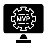 estilo de icono mvp vector