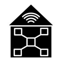 Home Network Icon Style vector