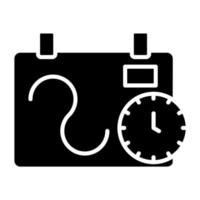 Flexible Schedule Icon Style vector