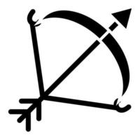 Bow And Arrow Icon Style vector