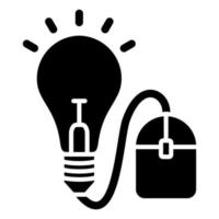 Mouse Idea Icon Style vector