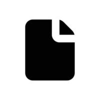 Paper document filled icon in transparent background, basic app and web UI bold line icon, EPS10 vector