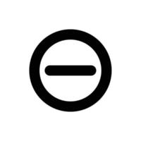 Minus, remove outline icon in transparent background, basic app and web UI bold line icon, EPS10 vector