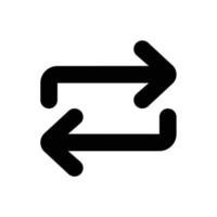 Shuffle Repeat outline icon in transparent background, basic app and web UI bold line icon, EPS10 vector