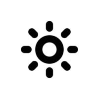 Sun, brightness outline icon in transparent background, basic app and web UI bold line icon, EPS10 vector