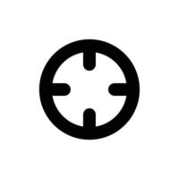 Target with outer circle icon in transparent background, basic app and web UI bold line icon, EPS10 vector