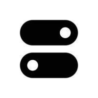 Toggles switches filled icon in transparent background, basic app and web UI bold line icon, EPS10 vector