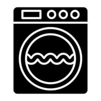 estilo de icono de lavandería vector
