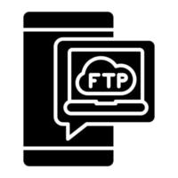 Ftp Protocol Icon Style vector