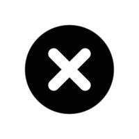 Cancel, delete cross, exit filled icon in transparent background, basic app and web UI bold line icon, EPS10 vector