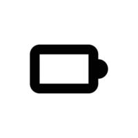 Empty battery outline icon in transparent background, basic app and web UI bold line icon, EPS10 vector