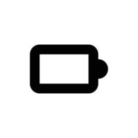 Empty battery outline icon in transparent background, basic app and web UI bold line icon, EPS10 vector