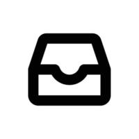 Inbox filled icon in transparent background, basic app and web UI bold line icon, EPS10 vector