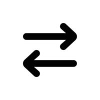 Left right direction arrows outline icon in transparent background, basic app and web UI bold line icon, EPS10 vector