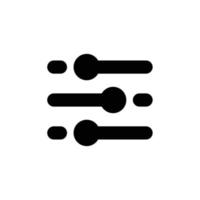 Left right settings equalizer  filled icon in transparent background, basic app and web UI bold line icon, EPS10 vector
