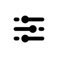Left right settings equalizer  filled icon in transparent background, basic app and web UI bold line icon, EPS10 vector
