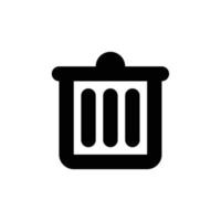 Recycle bin, garbage can outline icon in transparent background, basic app and web UI bold line icon, EPS10 vector