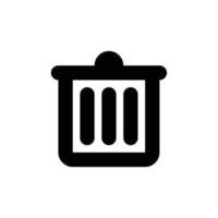 Recycle bin, garbage can outline icon in transparent background, basic app and web UI bold line icon, EPS10 vector