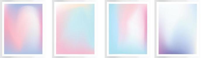 Grainy gradient backgrounds vector set, Soft tender pink, blue, purple and orange colors abstract background for app, web design, webpages, banners, greeting cards, EPS file