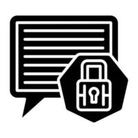 Chat Security Icon Style vector
