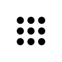 Dotted burger Menu outline icon in transparent background, basic app and web UI bold line icon, EPS10 vector