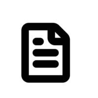 Document with text outline icon in transparent background, basic app and web UI bold line icon, EPS10 vector