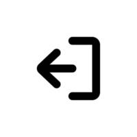 Exit left, upload icon in transparent background, basic app and web UI bold line icon, EPS10 vector