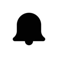 Notification bell filled icon in transparent background, basic app and web UI bold line icon, EPS10 vector