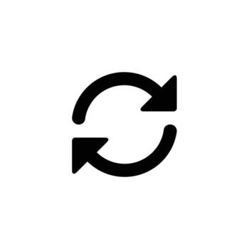 Reload, refresh outline icon in transparent background, basic app and web UI bold line icon, EPS10 vector