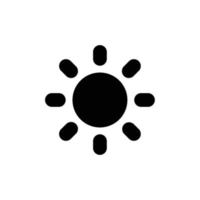 Sun, brightness filled icon in transparent background, basic app and web UI bold line icon, EPS10 vector