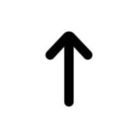 Up direction arrow outline icon in transparent background, basic app and web UI bold line icon, EPS10 vector