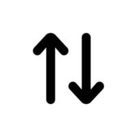 Up down direction arrows outline icon in transparent background, basic app and web UI bold line icon, EPS10 vector