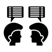 Face To Face Conversation Icon Style vector