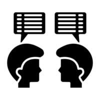 Face To Face Conversation Icon Style vector